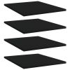 vidaXL Bookshelf Boards 4 pcs Black 15.7"x19.7"x0.6" Engineered Wood