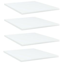 vidaXL Bookshelf Boards 4 pcs White 15.7"x19.7"x0.6" Engineered Wood