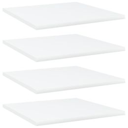 vidaXL Bookshelf Boards 4 pcs White 15.7"x15.7"x0.6" Engineered Wood
