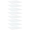vidaXL Bookshelf Boards 8 pcs White 15.7"x15.7"x0.6" Engineered Wood