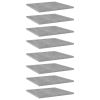 vidaXL Bookshelf Boards 8 pcs Concrete Gray 15.7"x15.7"x0.6" Engineered Wood