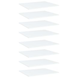 vidaXL Bookshelf Boards 8 pcs White 23.6"x19.7"x0.6" Engineered Wood