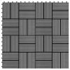 vidaXL 11 pcs Decking Tiles WPC 11.8"x11.8" 1 sqm Gray