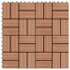 vidaXL 11 pcs Decking Tiles WPC 11.8"x11.8" 1 sqm Brown