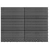 vidaXL WPC Tiles 23.6"x11.8" 6 pcs 10.8ftÂ¬â‰¤ Gray