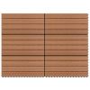 vidaXL WPC Tiles 23.6"x11.8" 6 pcs 10.8ftÂ¬â‰¤ Brown