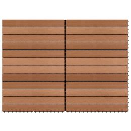 vidaXL WPC Tiles 23.6"x11.8" 6 pcs 10.8ftÂ¬â‰¤ Brown