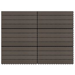 vidaXL Decking Tiles 6 pcs WPC 23.6"x11.8" 11.6 ftÂ¬â‰¤ Dark Brown