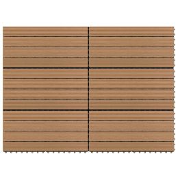 vidaXL Decking Tiles 6 pcs WPC 23.6"x11.8" 11.6 ftÂ¬â‰¤ Brown