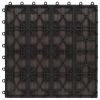 vidaXL 11 pcs Decking Tiles Deep Embossed WPC 11.8"x11.8" 1 sqm Dark Brown