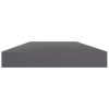 vidaXL Bookshelf Boards 4 pcs High Gloss Gray 15.7"x3.9"x0.6" Engineered Wood