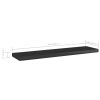 vidaXL Bookshelf Boards 8 pcs High Gloss Black 15.7"x3.9"x0.6" Engineered Wood