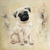 Small pug dog - 08x08 Print on canvas