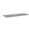 vidaXL Bookshelf Boards 8 pcs Concrete Gray 23.6"x7.9"x0.6" Engineered Wood