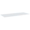 vidaXL Bookshelf Boards 4 pcs High Gloss White 39.4"x15.7"x0.6" Engineered Wood
