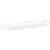 vidaXL Bookshelf Boards 8 pcs High Gloss White 15.7"x3.9"x0.6" Engineered Wood