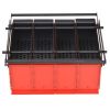 vidaXL Paper Log Briquette Maker Steel 15"x12.2"x7.1" Black and Red
