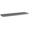 vidaXL Bookshelf Boards 4 pcs High Gloss Gray 15.7"x3.9"x0.6" Engineered Wood