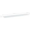 vidaXL Bookshelf Boards 8 pcs High Gloss White 23.6"x3.9"x0.6" Engineered Wood
