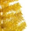 vidaXL Artificial Christmas Tree with Stand Gold 7 ft PET
