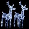 vidaXL Reindeers & Sleigh Christmas Decoration 240 LEDs Acrylic