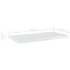 vidaXL Bookshelf Boards 4 pcs High Gloss White 15.7"x7.9"x0.6" Engineered Wood