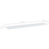 vidaXL Bookshelf Boards 4 pcs High Gloss White 39.4"x7.9"x0.6" Engineered Wood