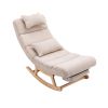 COOLMORE living room Comfortable rocking chair living room chair Beige