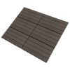 vidaXL Decking Tiles 6 pcs WPC 23.6"x11.8" 11.6 ftÂ¬â‰¤ Dark Brown