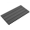 vidaXL Decking Tiles 6 pcs WPC 23.6"x11.8" 11.6 ftÂ¬â‰¤ Black
