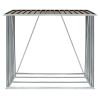 vidaXL Garden Log Storage Shed Galvanized Steel 64.2"x32.7"x60.6" Brown