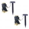 vidaXL LED Solar String Lights 2 pcs Warm White
