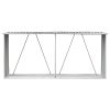 vidaXL Garden Log Storage Shed Galvanized Steel 129.9"x33.1"x59.8" Gray