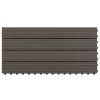 vidaXL Decking Tiles 6 pcs WPC 23.6"x11.8" 11.6 ftÂ¬â‰¤ Dark Brown