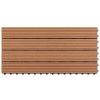vidaXL WPC Tiles 23.6"x11.8" 6 pcs 10.8ftÂ¬â‰¤ Brown