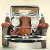 Vintage luxury car - 32x32 Print on canvas