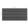 vidaXL Decking Tiles 6 pcs WPC 23.6"x11.8" 11.6 ftÂ¬â‰¤ Black