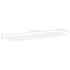 vidaXL Bookshelf Boards 4 pcs White 39.4"x11.8"x0.6" Engineered Wood