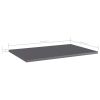 vidaXL Bookshelf Boards 8 pcs High Gloss Gray 23.6"x15.7"x0.6" Engineered Wood