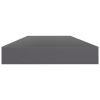 vidaXL Bookshelf Boards 8 pcs High Gloss Gray 31.5"x3.9"x0.6" Engineered Wood