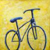 Blue bike abstract - 32x32 Print on canvas