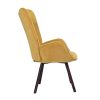 Modern Wingback Accent Armchair Living Room Tufted Fabric Upholstery; YELLOW