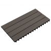 vidaXL Decking Tiles 6 pcs WPC 23.6"x11.8" 11.6 ftÂ¬â‰¤ Dark Brown