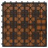 vidaXL 11 pcs Decking Tiles WPC 11.8"x11.8" 1 sqm Teak Color