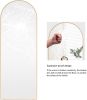 Full Length Wall Mirror - 65' x 22' Arched Free Standing Body Mirror ;  Metal Framed Large Floor Mirror for Bedroom;  Modern Stand Up / Leaning Mirror