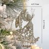 18/24 PCS Large Christmas Ornaments Set Hanging Christmas Tree Decorations;  SnowFlakes Deers Angels Decorative Pendant 2022 Holiday Shatterproof Acry
